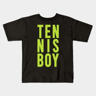 tennis boy green Kids T-Shirt